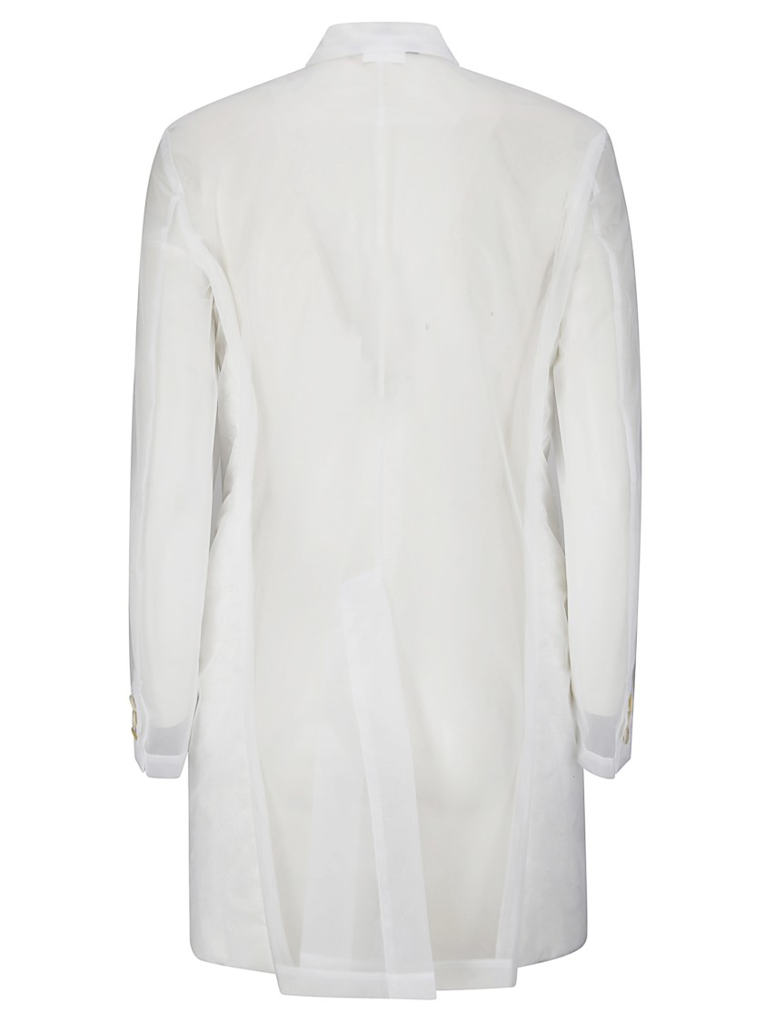 Shop Comme Des Garçons Long Multilayered Ladies' Jacket In White