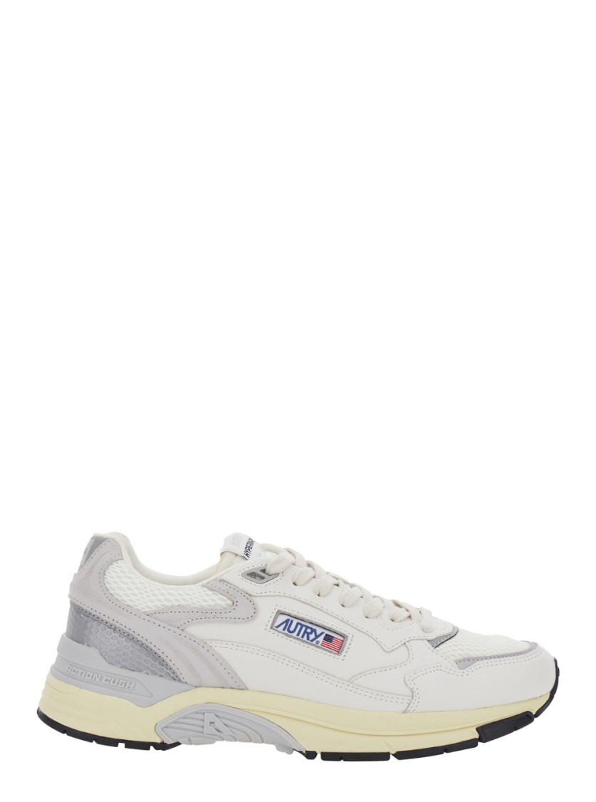 スニーカー Autry Hyperway Low' White Sneakers Autry Hyperway Sneakers In Whisper White Laminated Leather