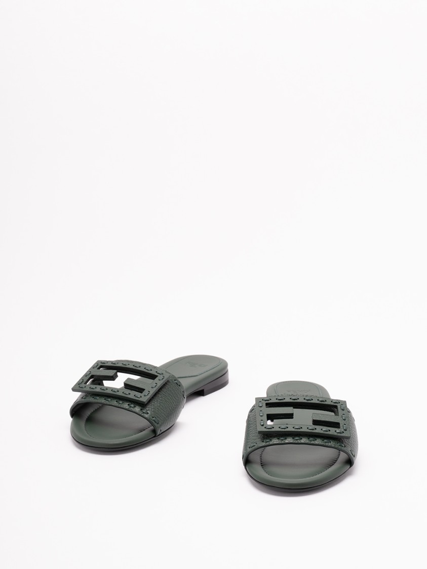 Fendi `ff` Slides In Green