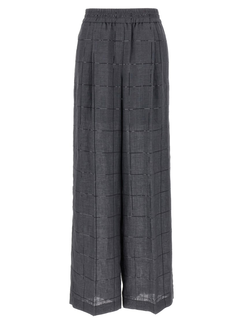 Brunello Cucinelli 'loose Track' Pants In Gray