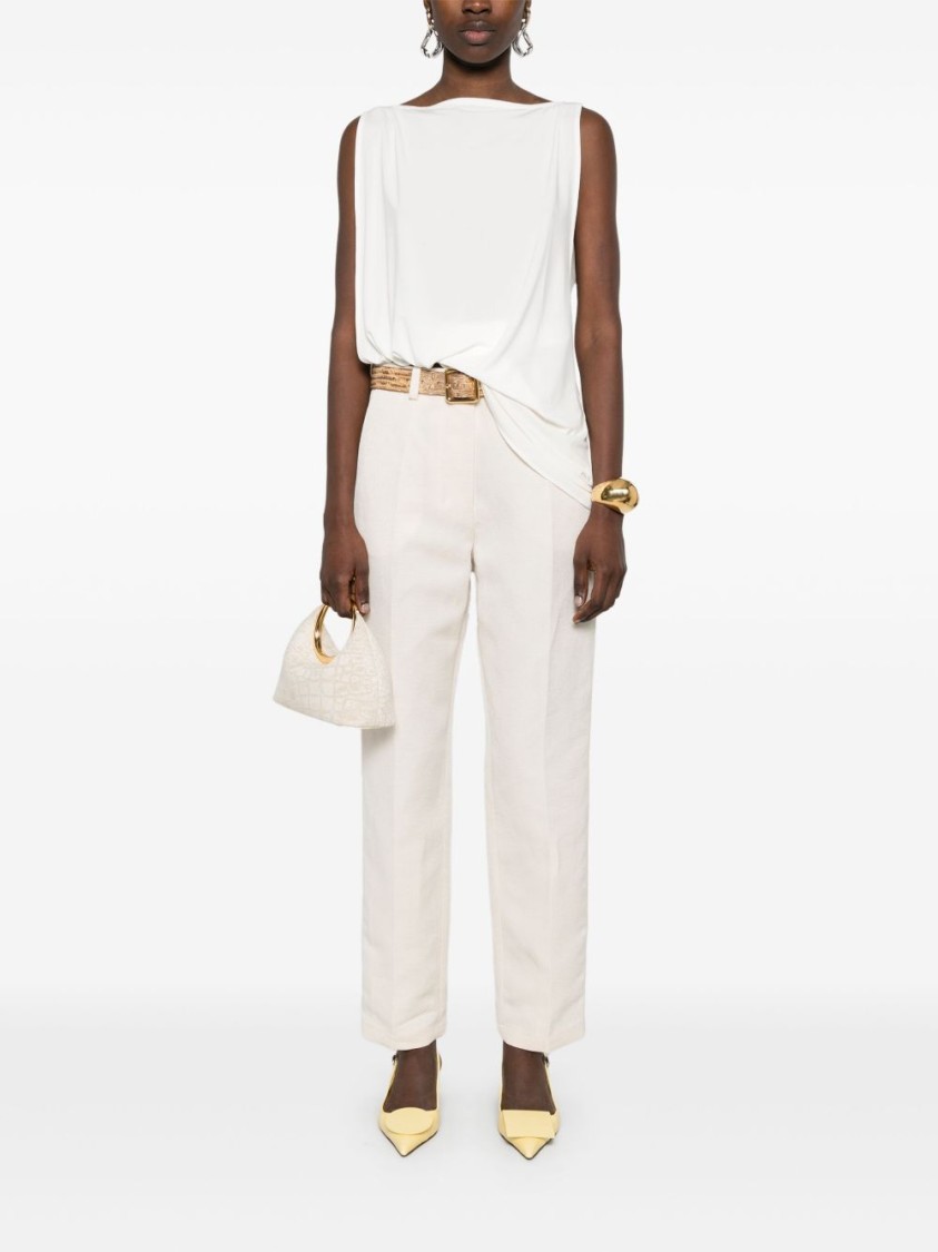 パンツ Jacquemus Tailored Beige Trousers With Concealed Front Jacquemus Tailored Beige Trousers With Concealed Front