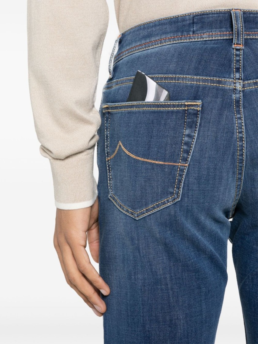 Jacob Cohen Bard Mid-rise Slim-fit Jeans In Blue