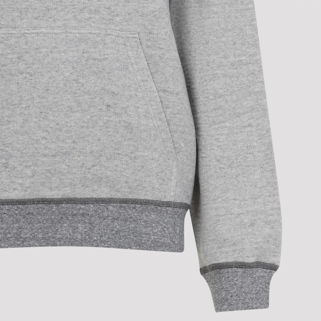 Chloé Cotton Blend Sweatshirt With Drawstring Hood And Logo In Gray