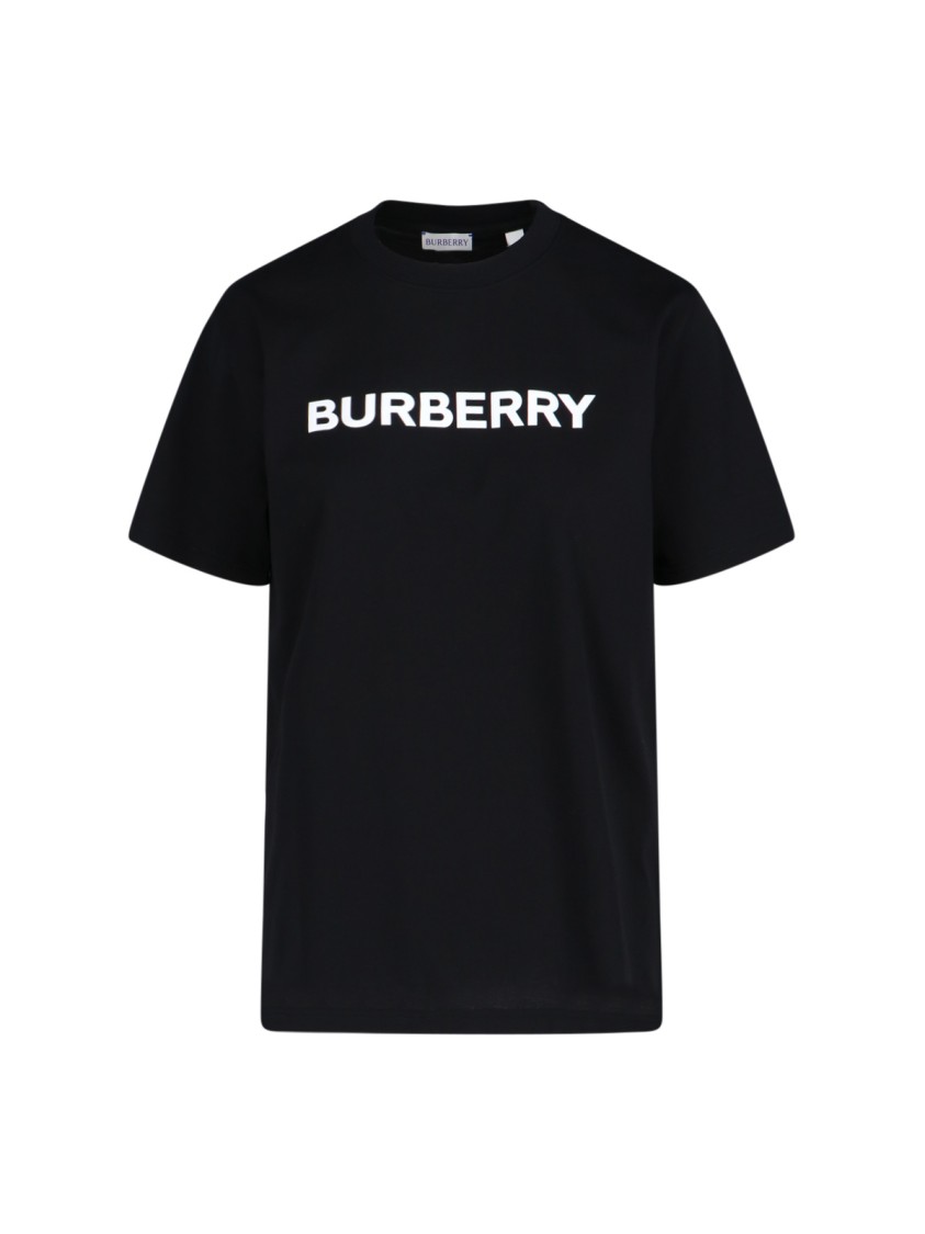 Burberry Black T-shirt With Bold Logo Design