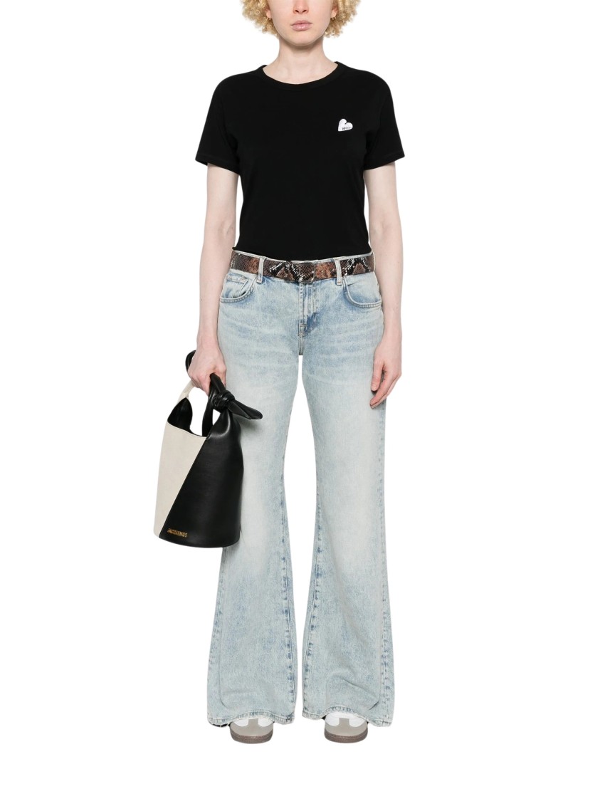 7 For All Mankind Spencer Flare Sahara With Worn Hem