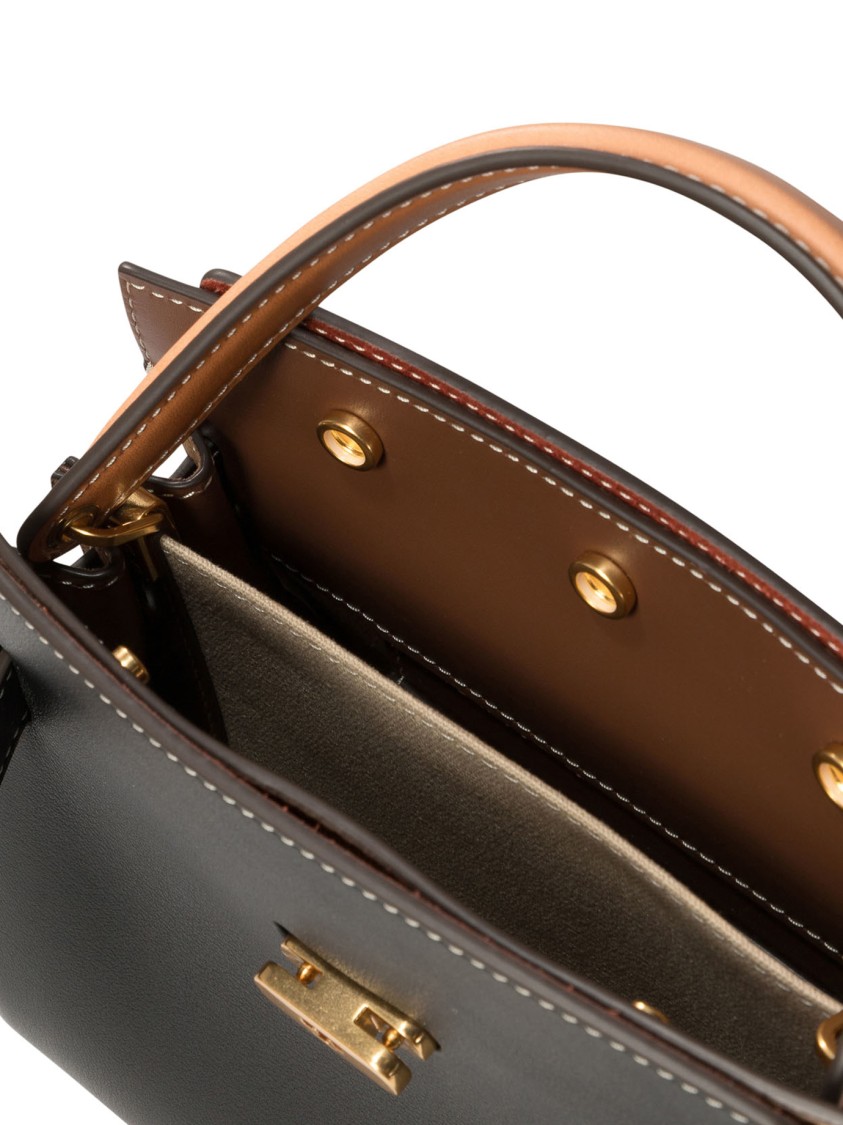 Tory Burch Lee Radziwill Petite Double Handbag In Black