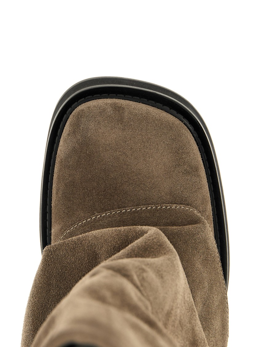 Attico The  'robin Combat' Boots In Gray