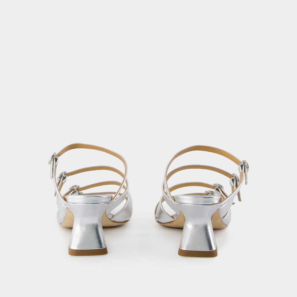 Shop Aeyde Aeydē Eanna Pumps - Leather - Silver