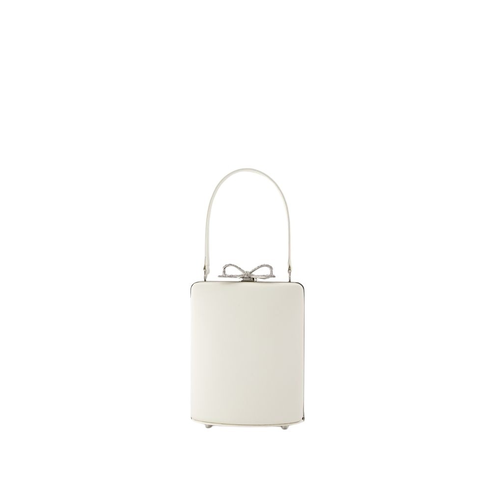 SELF-PORTRAIT SELF-PORTRAIT MINI BOW BAG - SILK - WHITE