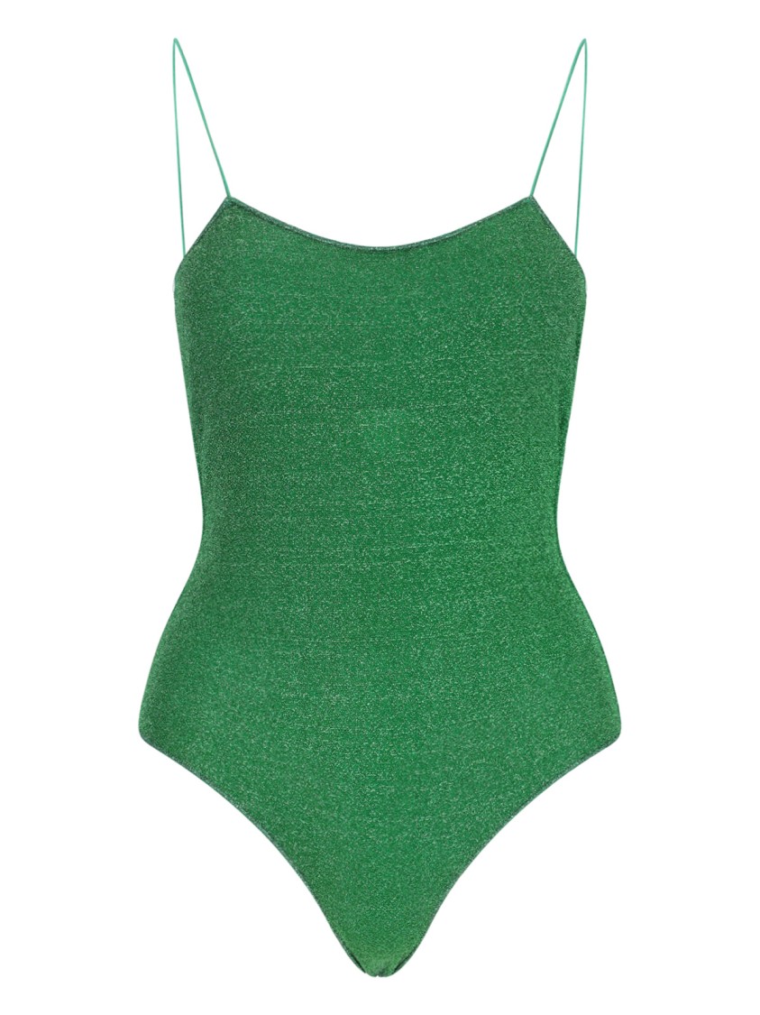 Shop Oseree Oséree "lumière Maillot" One-piece Swimsuit – Green
