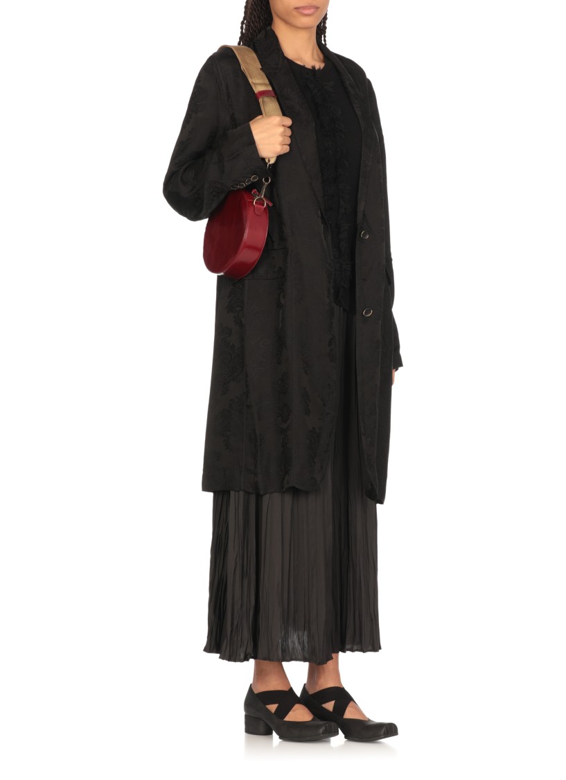 Shop Uma Wang Black Sweater With Fringes