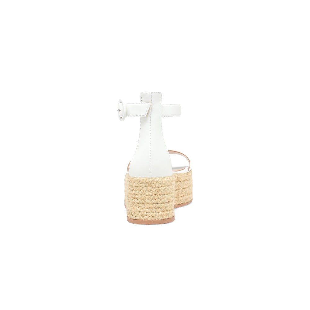 Gianvito Rossi Lambskin Ankle-strap Wedge Espadrille Sandals