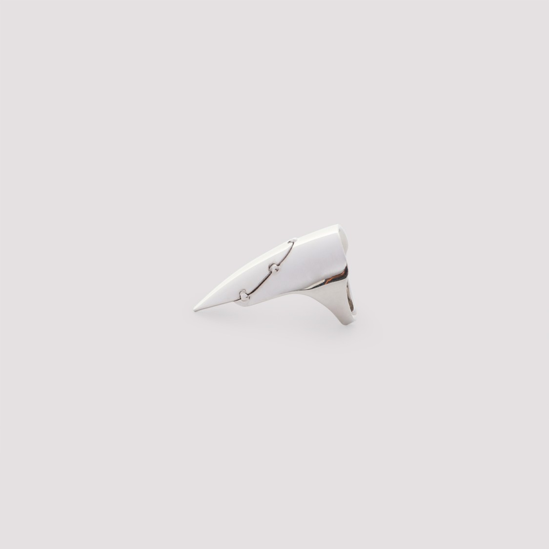Jean Paul Gaultier Metallic Brass Ring In Silver