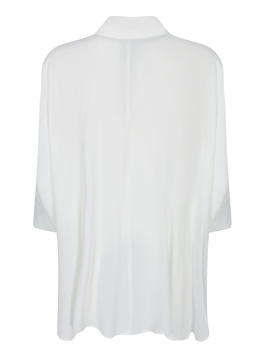 BLANCA VITA BLANCA VITA SILK BLEND SHIRT WITH BATWING SLEEVES 