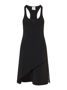 Courrèges Slash Dress In Black Fabric Ribbed Knit | THE LIST