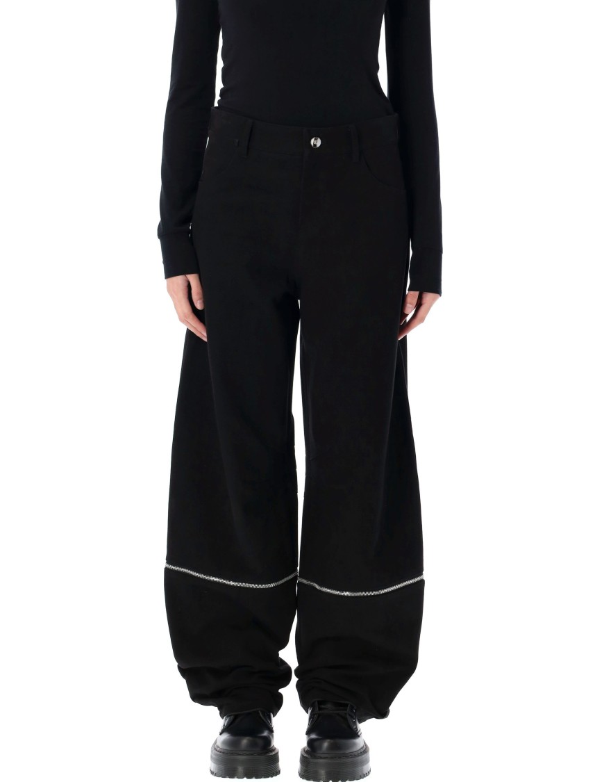 Moncler X Willow Smith Trousers With Zip Detail In Black