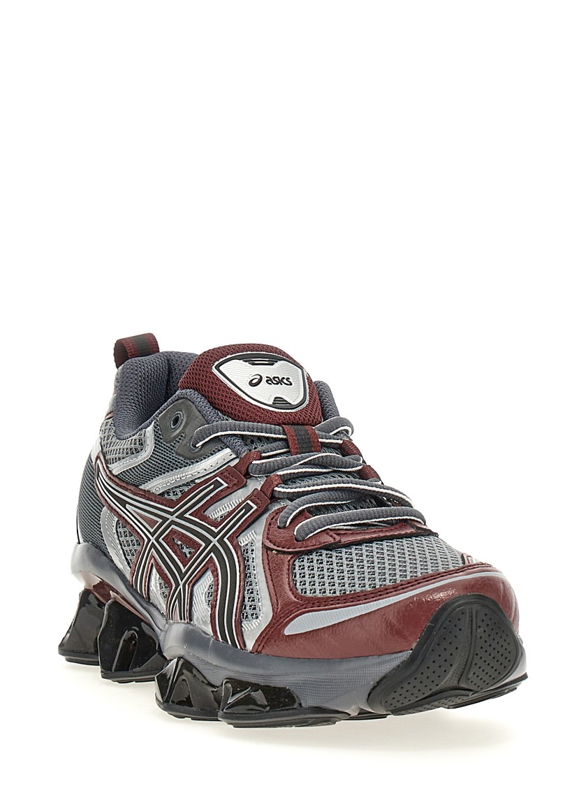 Asics Multicolor Mesh And Rubber Gel Quantum Kinetic Sneakers In Gray