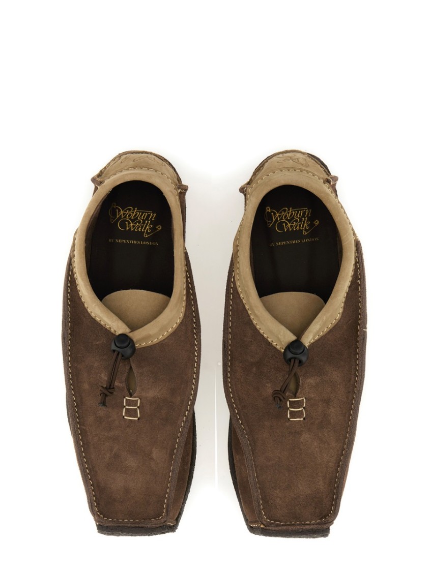 Woburn Walk Brown Suede Loafers With Leather Trim In Brown