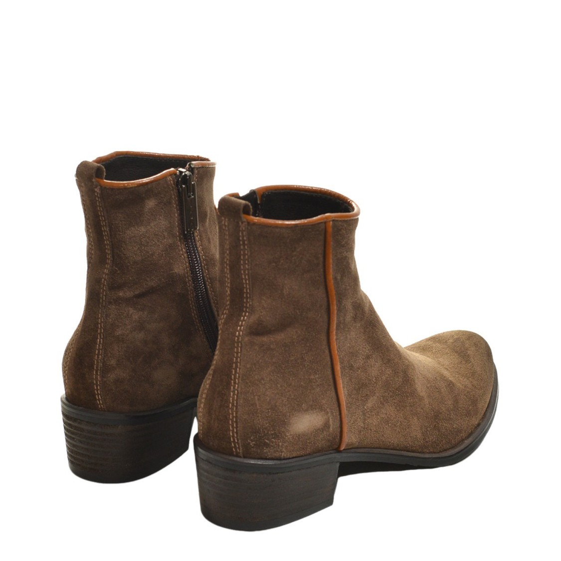 Hundred 100 Sand Suede Texan Ankle Boot In Brown