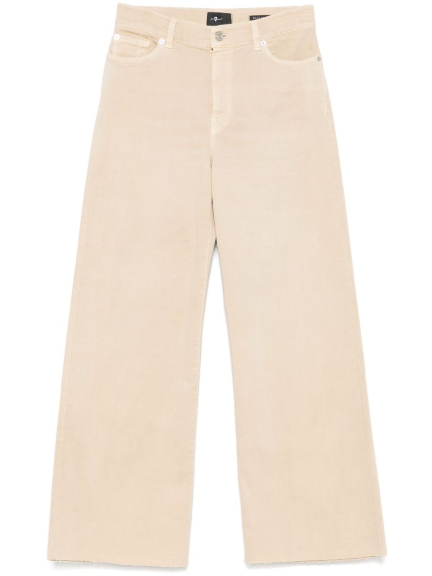 Seven Wide-leg Beige Jeans