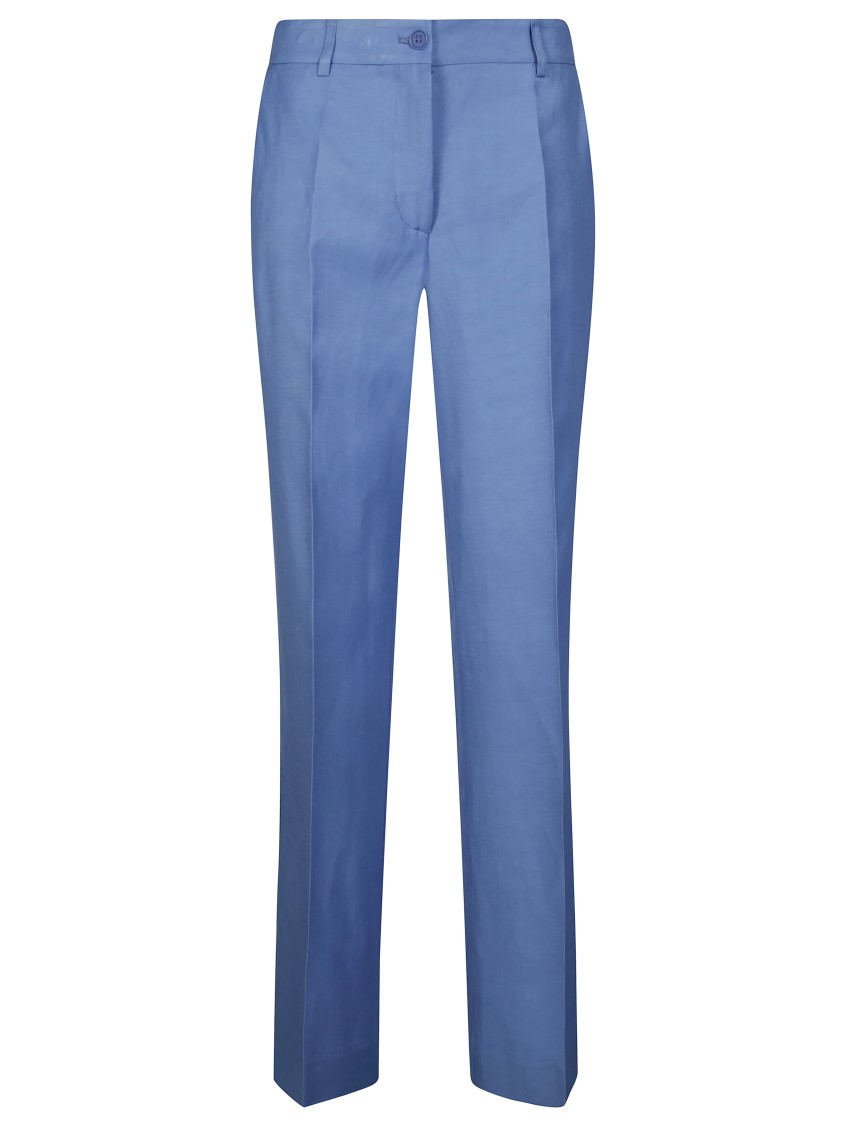 P.a.r.o.s.h Parosh Tailored Blue Pants With Straight-leg Silhouette