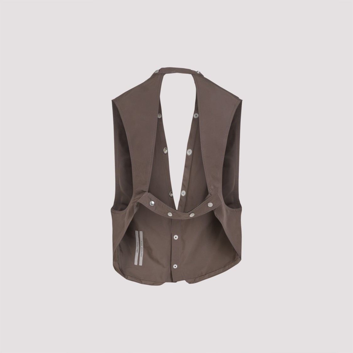 Rick Owens Grey Vest With V-neck And Cargo Pockets In Cotton Man In Grey