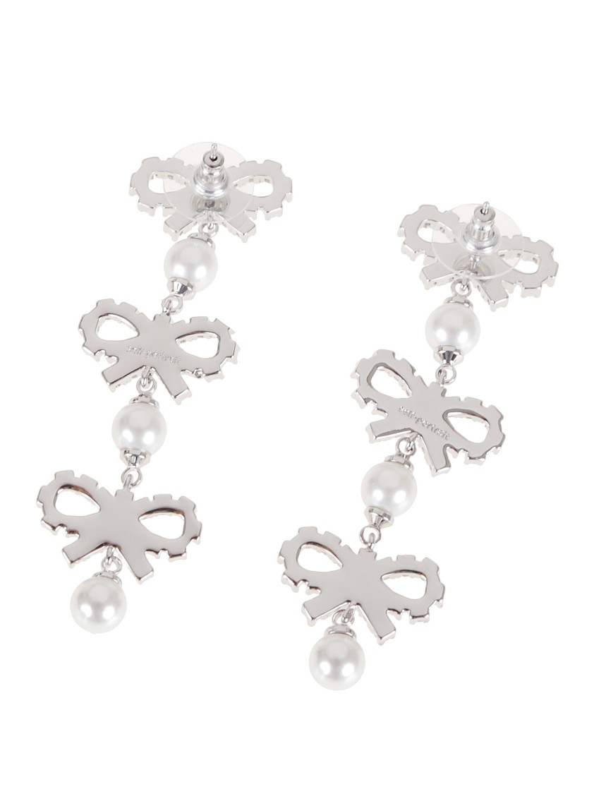 Self-portrait Tiered Earrings With Crystal Bow
