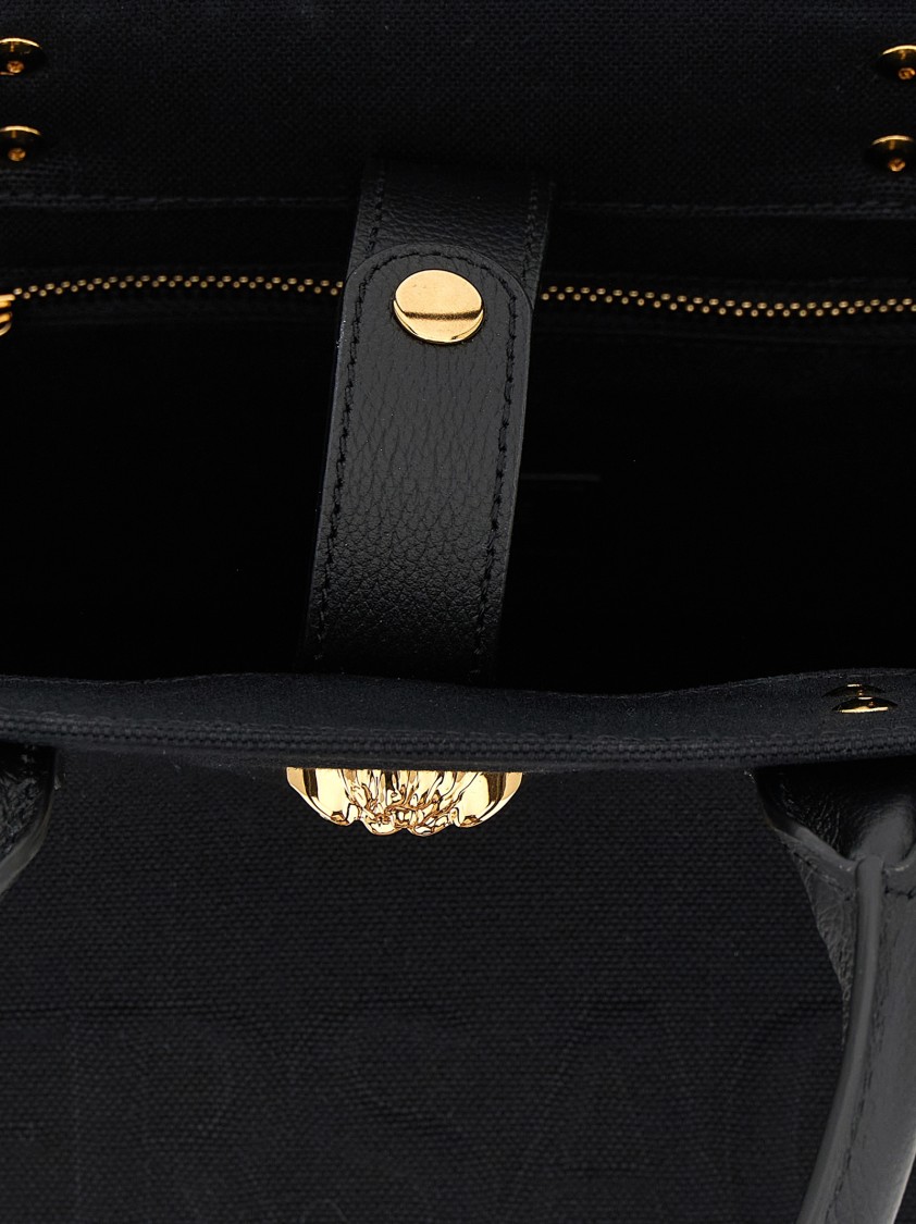 Versace 'la Medusa' Mini Shopping Bag In Black