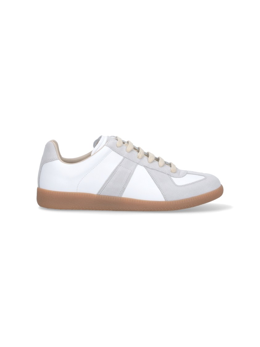 Maison Margiela Replica In Nappa Lilla Sneakers In White
