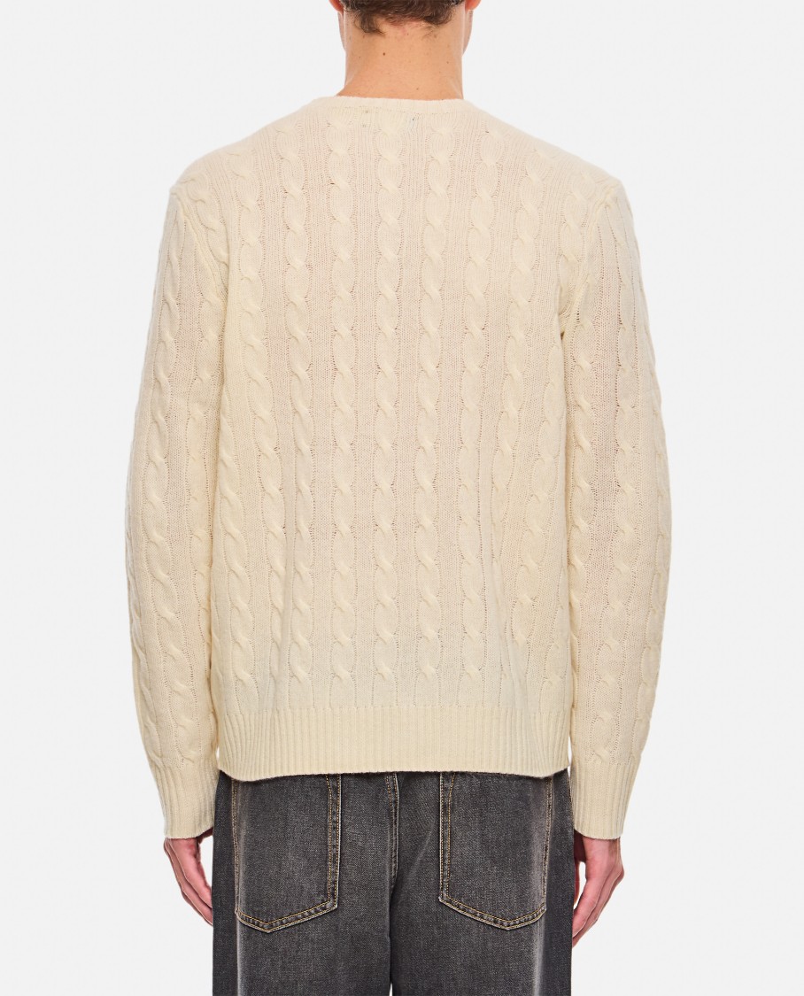 Polo Ralph Lauren Braided Sweater Sweaters And Cardigans In Neutrals