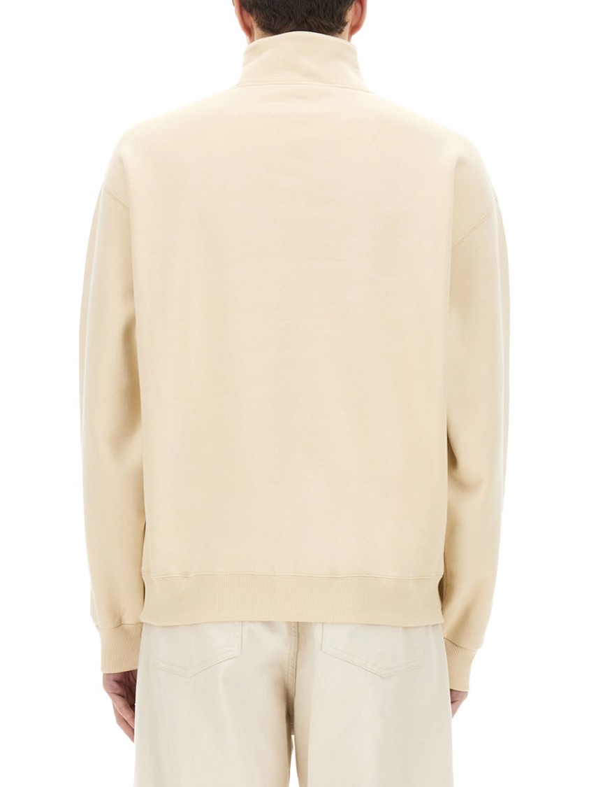 Jacquemus High Collar Half-zip Grosgrain Sweatshirt