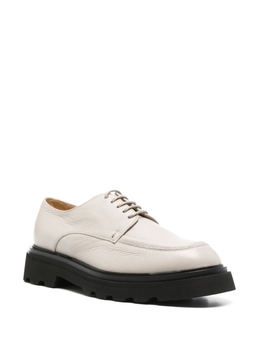 Doucal's Refined Grey Leather Loafers With Modern Sole In Gray