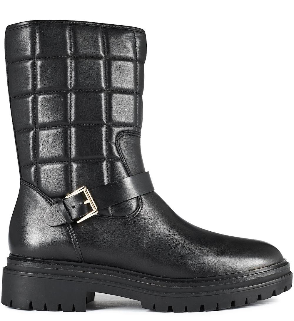 Michael Kors Layton Quilted Leather Boots In Black