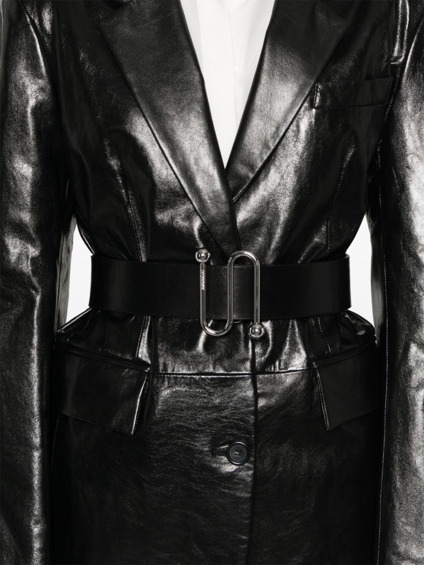 Sportmax Tailored Black Jacket With Shiny Finish In Black