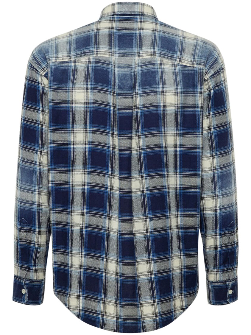 Dsquared2 Checked Pattern Shirt With Pockets And Collar In Multi