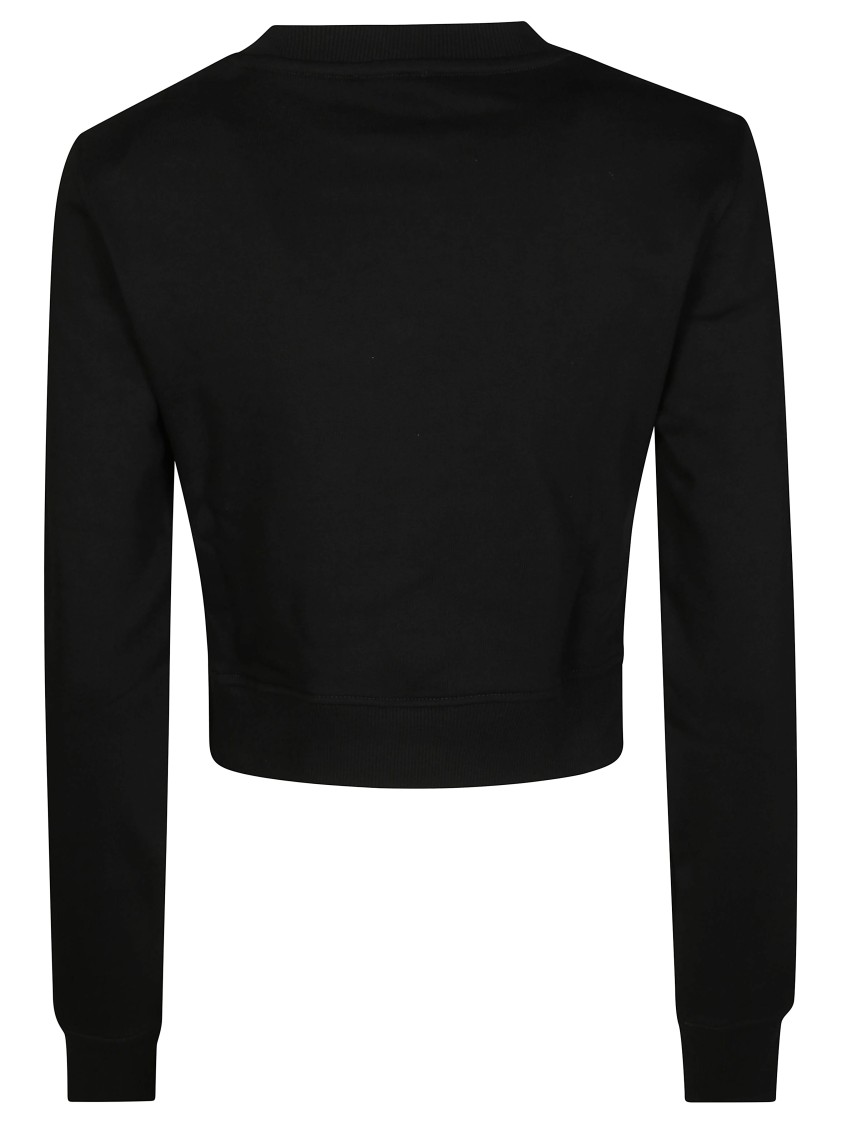 Diesel Cropped Sweatshirt With Distinctive Logo Detail In Black