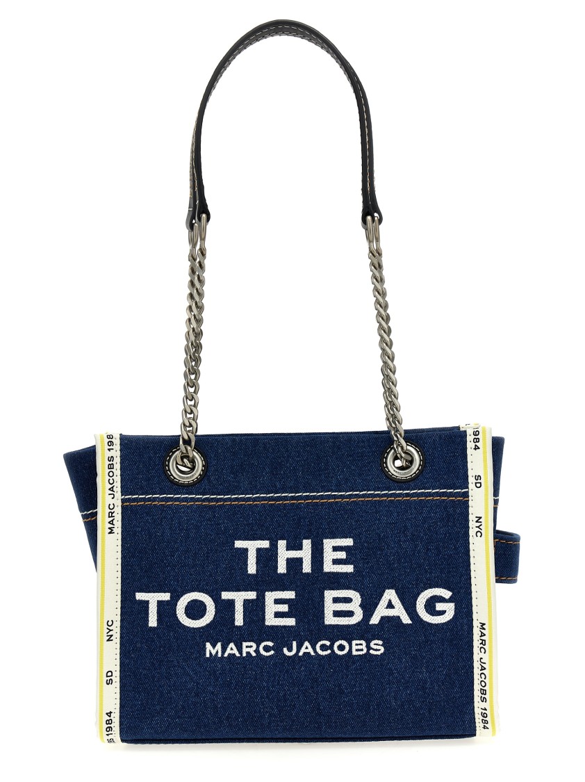 Marc Jacobs 'the Denim Chain Small Tote' Shoulder Bag In Blue