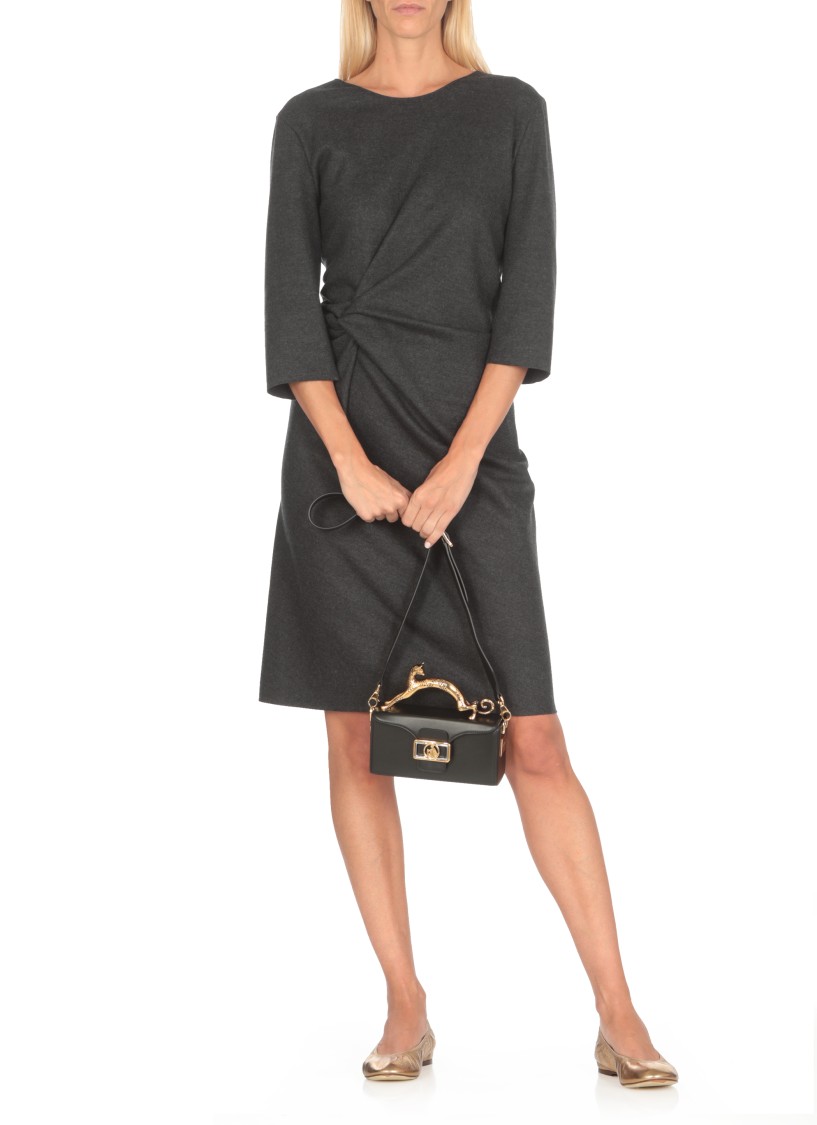 LANVIN LANVIN BLACK PENCIL CAT NANO HAND BAG