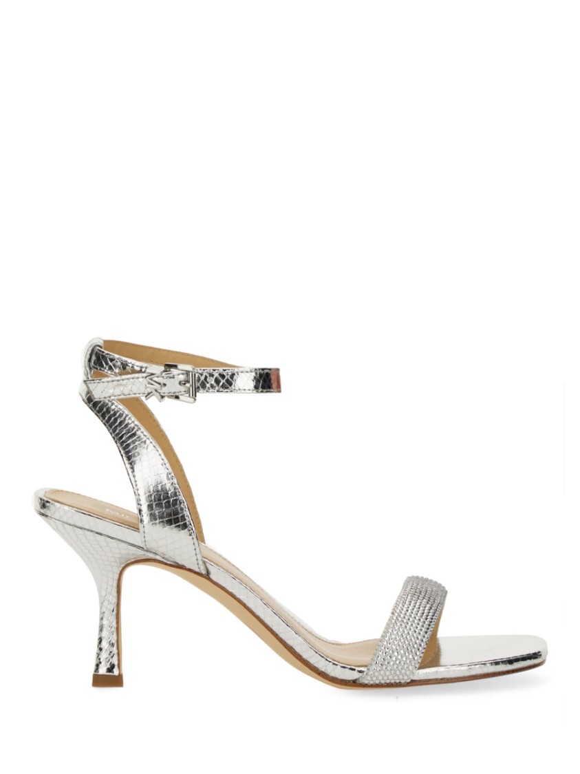 Shop Michael Michael Kors "carrie" Sandals In Silver