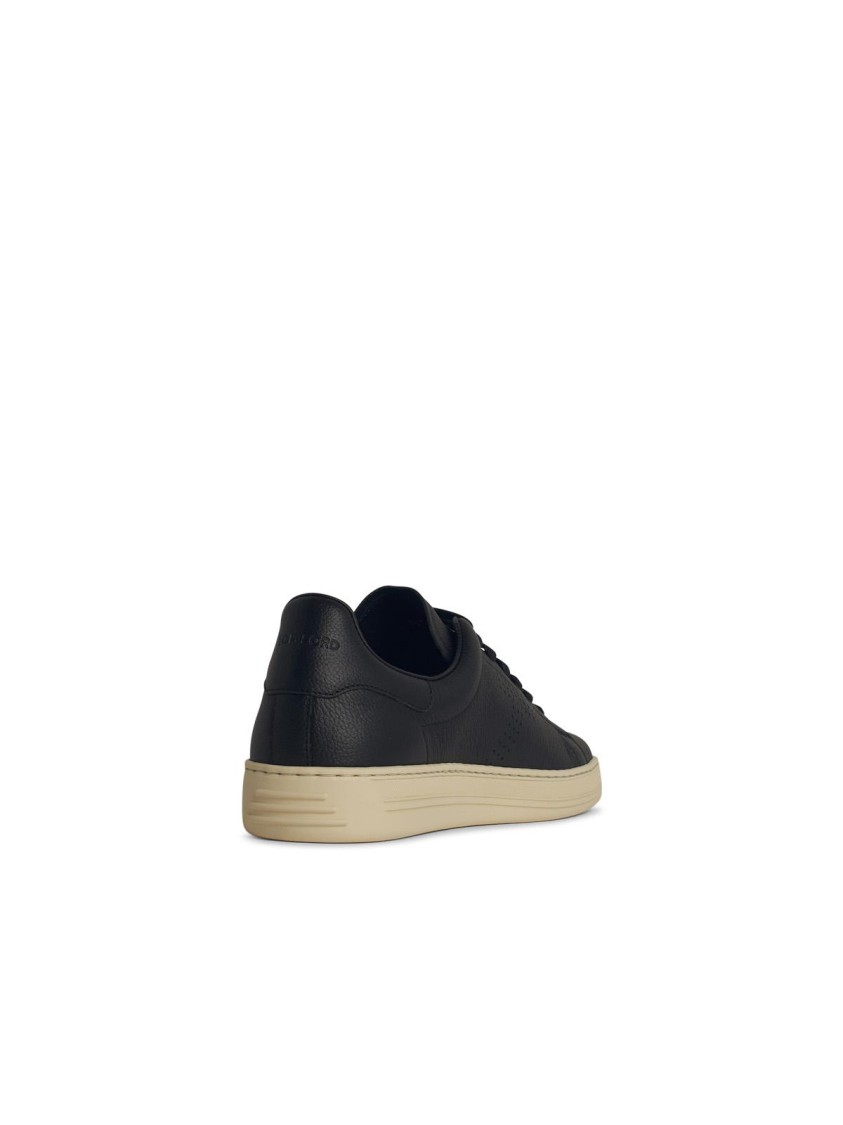 Tom Ford Suede Low-top Sneakers Warwick Silhouette Toe Rubber Sole In Black