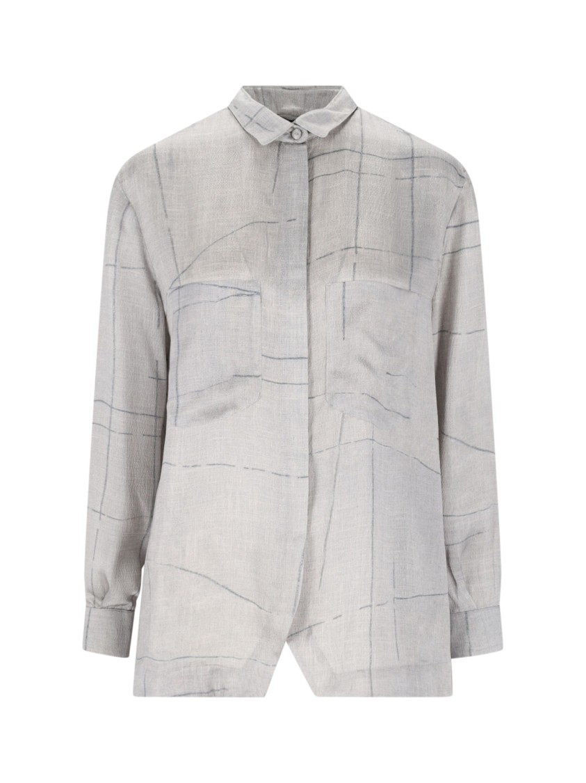 Giorgio Armani Printed Silk Satin Shirt