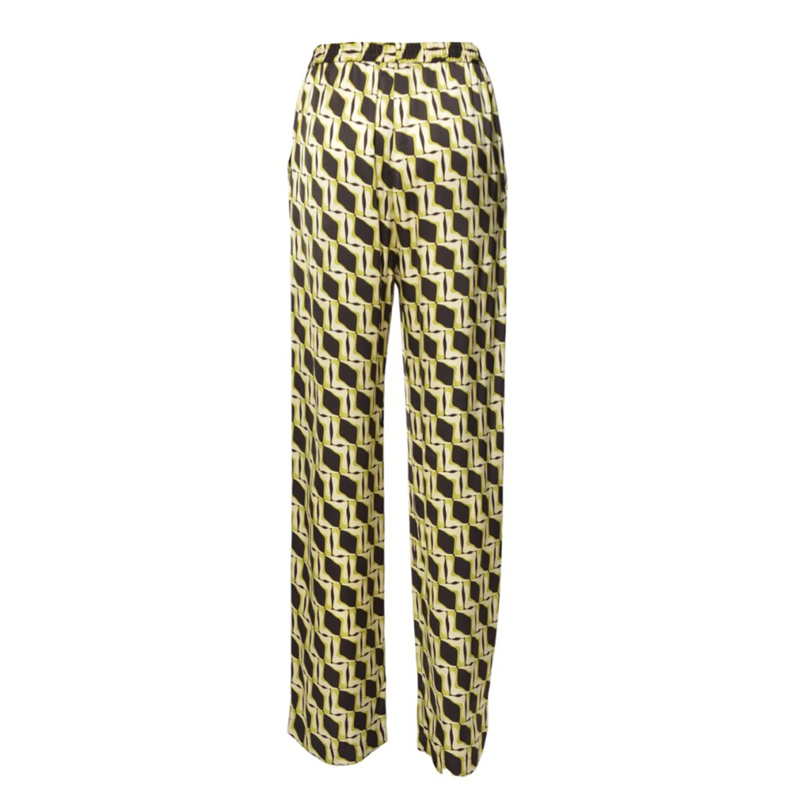 Msgm Multi-colour Printed Viscose Satin Trousers In Multicolor