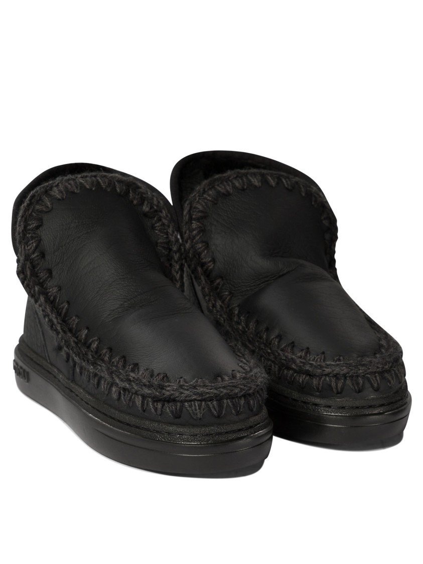 Mou "eskimo Bold" Ankle Boots In Black