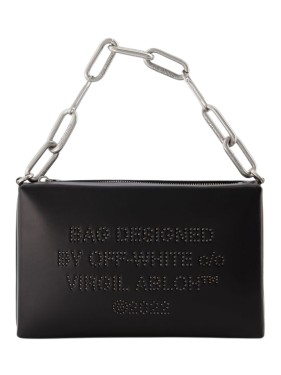 ショルダーバッグ Off-White Burrow 24 Hobo Bag - Black/Clear - Leather Off-White Burrow 24 Hobo Bag - Black/Clear - Leather