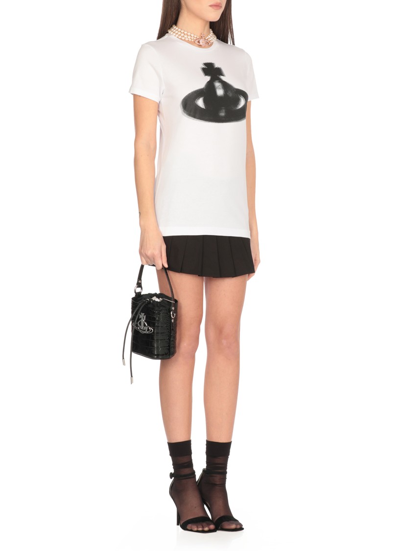 Shop Vivienne Westwood White Halftone Orb T-shirt