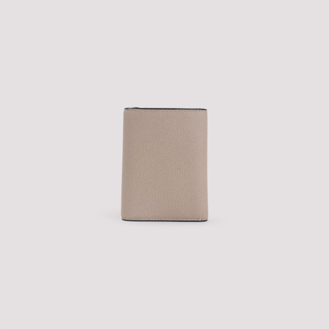 Valextra Leather Textured Wallet Gold Hardware In Neutral