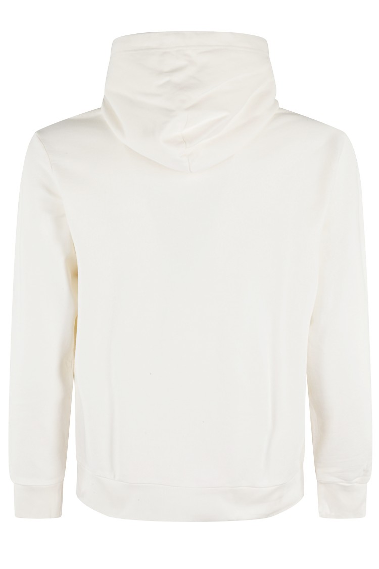 Shop Polo Ralph Lauren Cream Cotton Hoodie In White