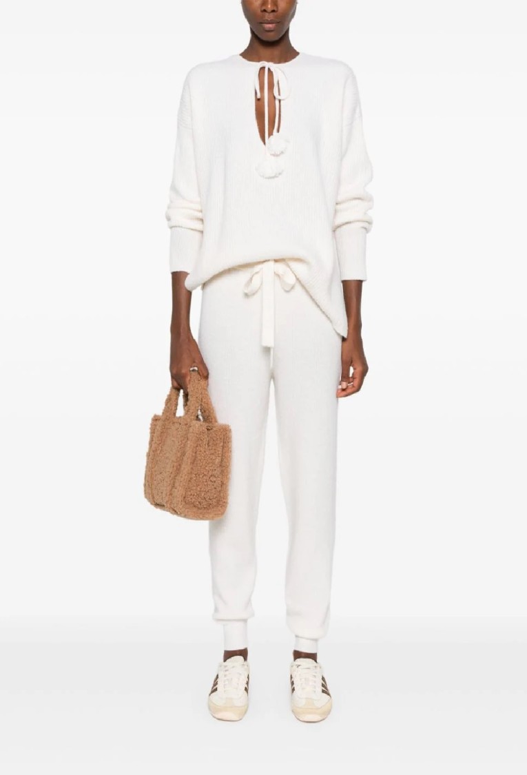 Golden Goose Journey Ws Knit Raglan Sleeves Sweater In White