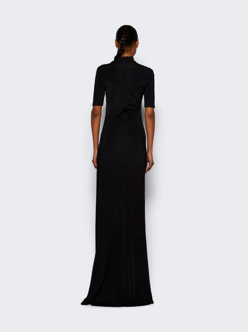 The New Arrivals By Ilkyaz Ozel Pernille Crepe Maxi Dress - Dark Side -black In Black
