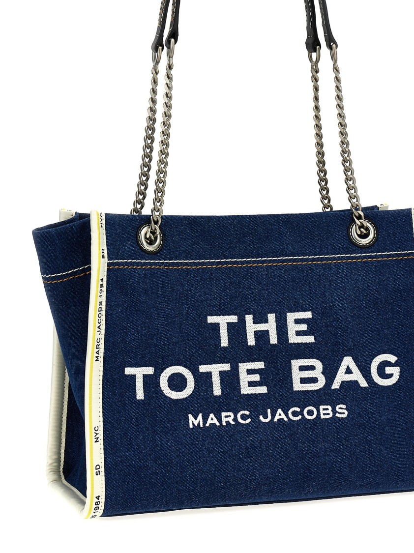 Marc Jacobs 'the Denim Chain Medium Tote' Shoulder Bag In Blue